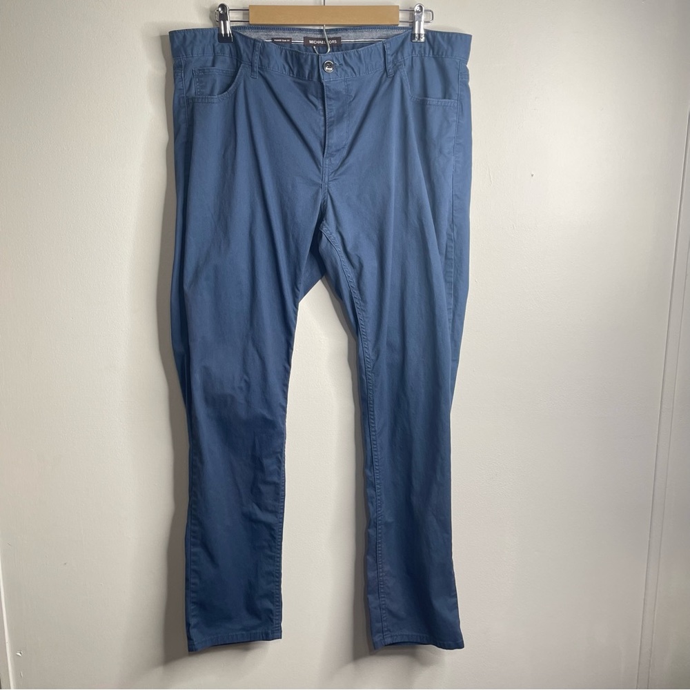 Michael Kors Parker Slim Fit Men’s Blue 5-Pocket Chino Pants Size 38x32